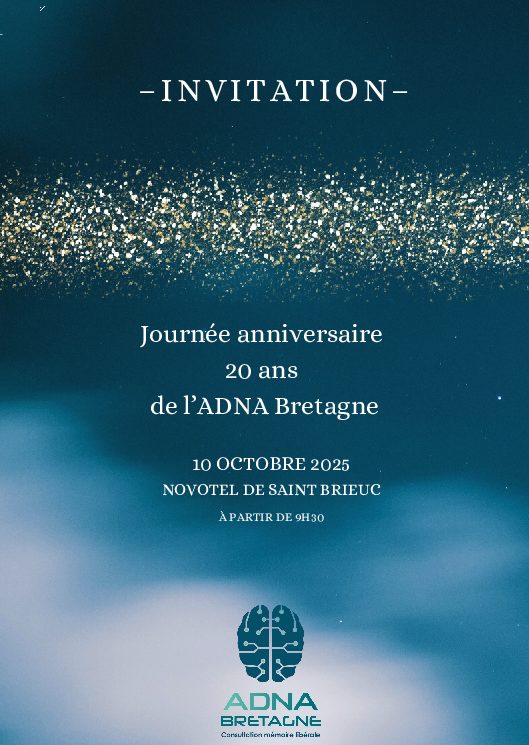 Réunion de l’ADNA : Les 20 ans de l’association, le 10 octobre 2025 à Saint Brieuc Réunion de l’ADNA : Les 20 ans de l’association, le 10 octobre 2025 à Saint Brieuc